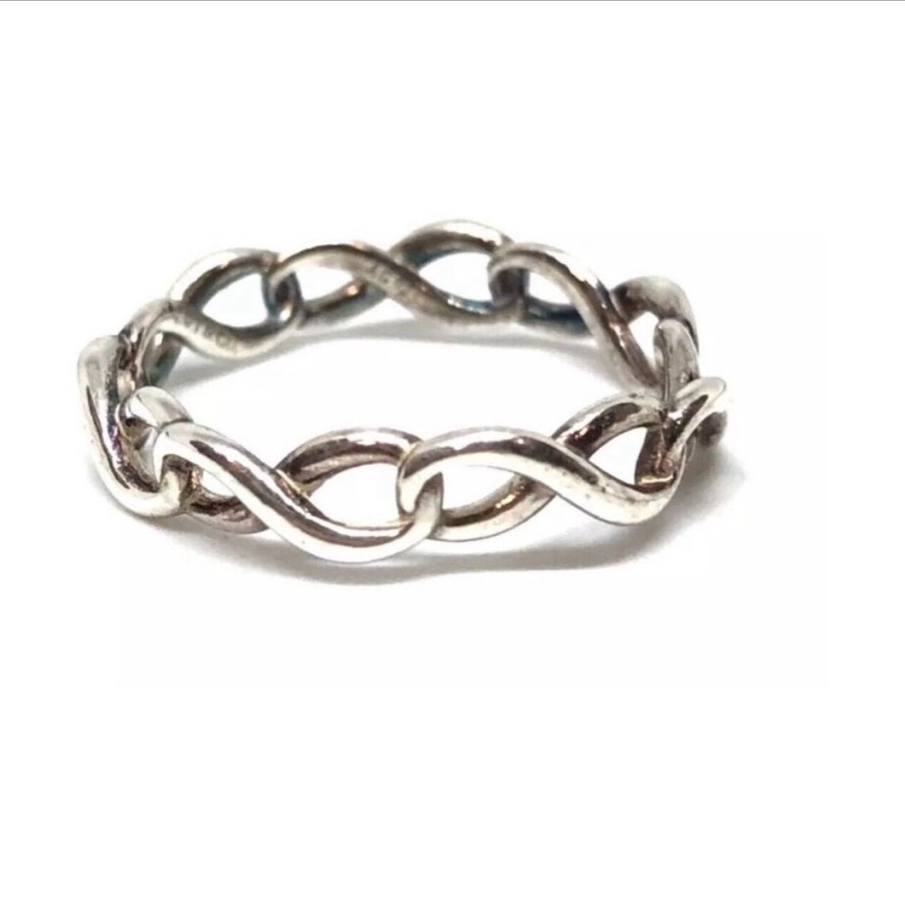 Tiffany & Co. Sterling Silver Infinite Infinity ring size 5 Classic